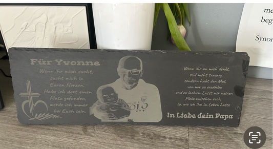 Einzigartig wie deine Erinnerungen – unsere personalisierte Schieferplatte