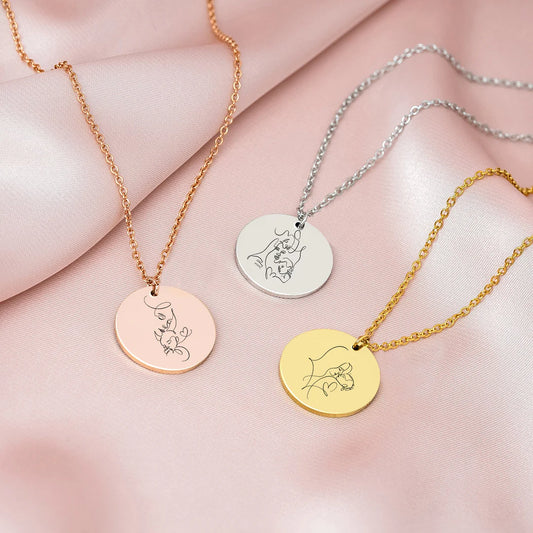 Einzigartige Gravur-Halskette – Personalisiert mit deinem Namen, Bild & Text