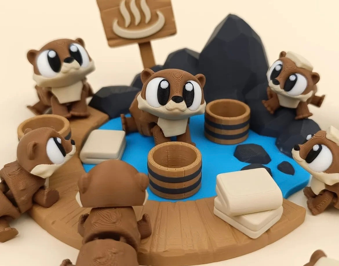 🦦 3D-Otter-Gehege mit Wasserfels – Spiel & Spaß für Groß und Klein! 🌊