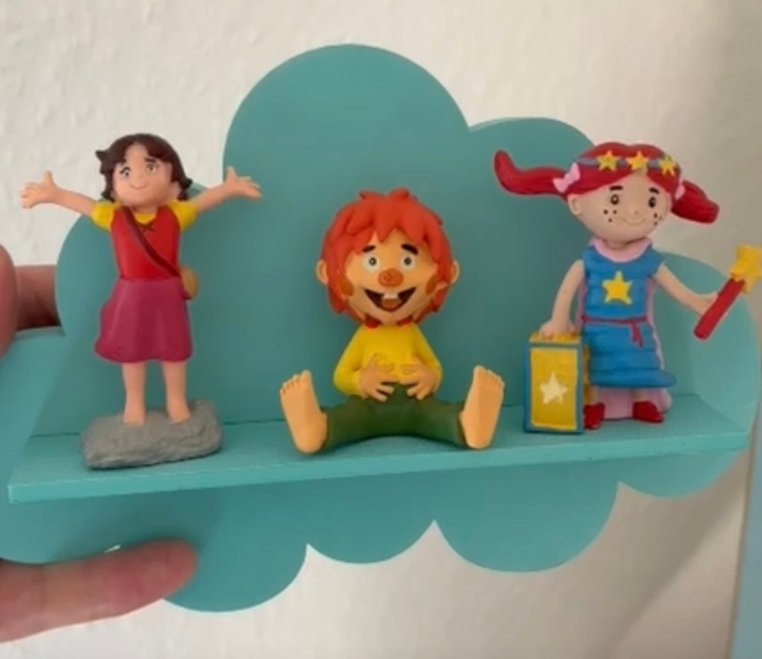 🌟 Wolkenregal mit Magnet für Tonie-Figuren – stilvoll & praktisch 🌟